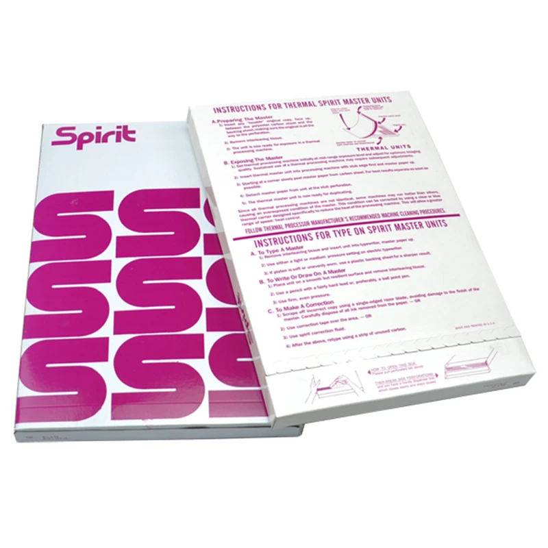 Profissional 100 Pcs Spirit Tattoo Transfer Paper Papel De Transferência Tintura E De Carbono
