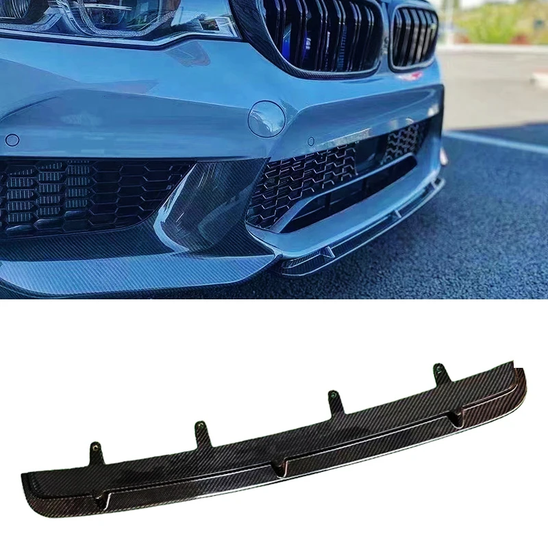 

Dry Carbon Fiber Head Chin Shovel Guard Styling FRP Prime Front Bumper Middle Lip Spoiler For BMW 5 Series F90 M5 2018 2019