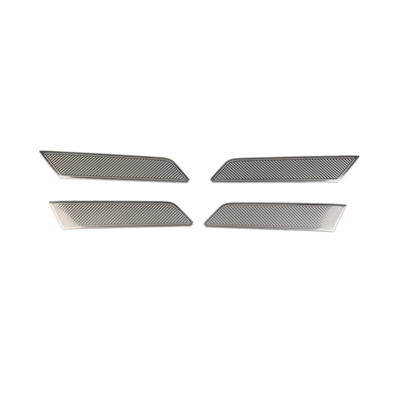 

Car Interior Door Grab Handle Cover Trim Decoration Parts For Ford Bronco 2021 2022 2023 Accessories , Silver 4PCS