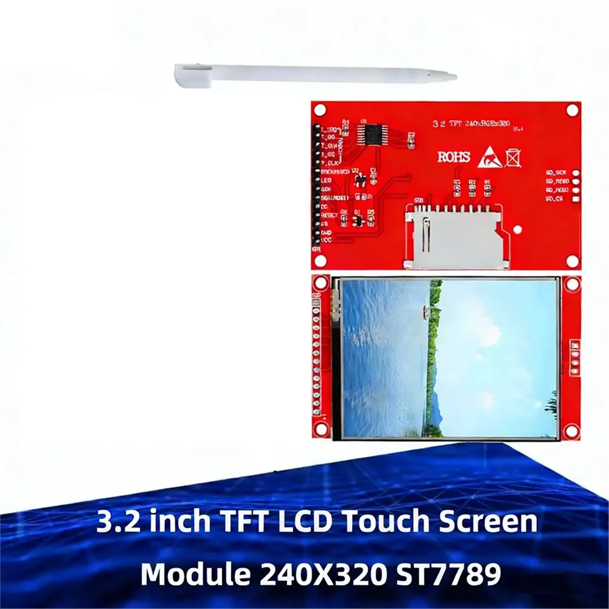  59K 전자제품 액세서리,240x320 3.2인치 SPI TFT LCD 터치 패널 모듈 ILI9341 ST7789 (PCB)