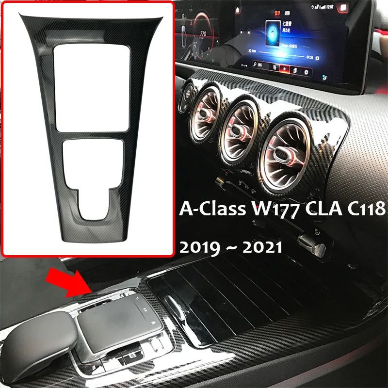 

2019~2021 For Mercedes Benz A-Class W177 CLA C118 Car Center Console Board Stickers Strip Gear Shift Panel Cover Trim Protector