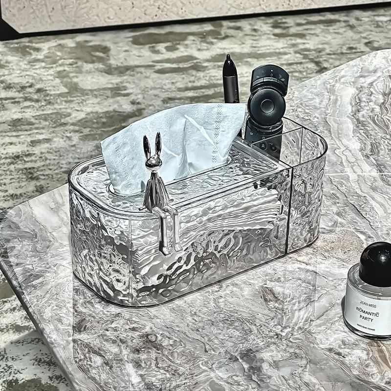 

Light Luxury Decoration Living Room Tissue Box Bedroom Creative Simple High-end Wall-mounted Bathroom Storage Box