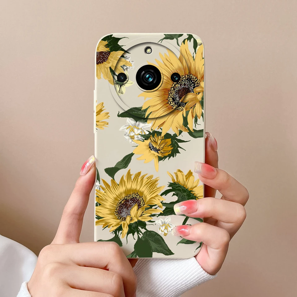 Sunflower Daisy Liquid Silicone Protective Case - Antifouling Back Cover