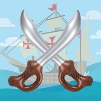 Funny Inflatable Pirate Swords, Halloween Birthday Toy Sword, Inflated Simulation Knife for Swimming Pool, Cosplay Stage Prop 2