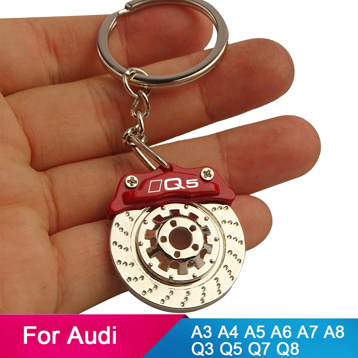 Brake calipers keychain Metal Auto Parts Disc Hub Calipers Key Ring For