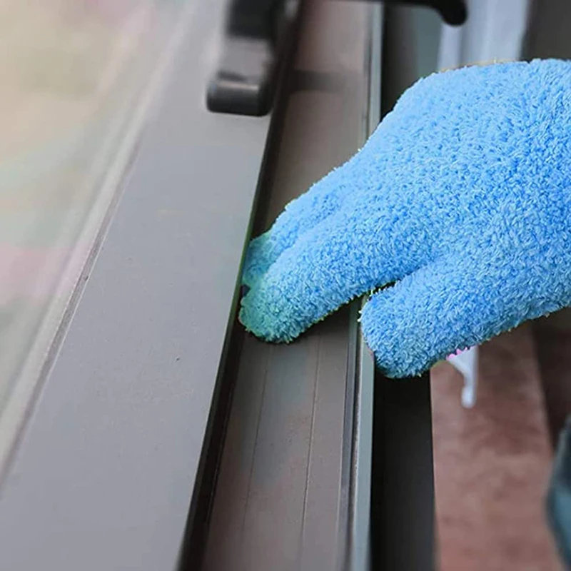 Microfiber Cleaning Glove Car Detailing Dust Removal Wash Gloves Coral Velvet Knitted Super Soft Housework Absorbent Cleaner cleaning gloves