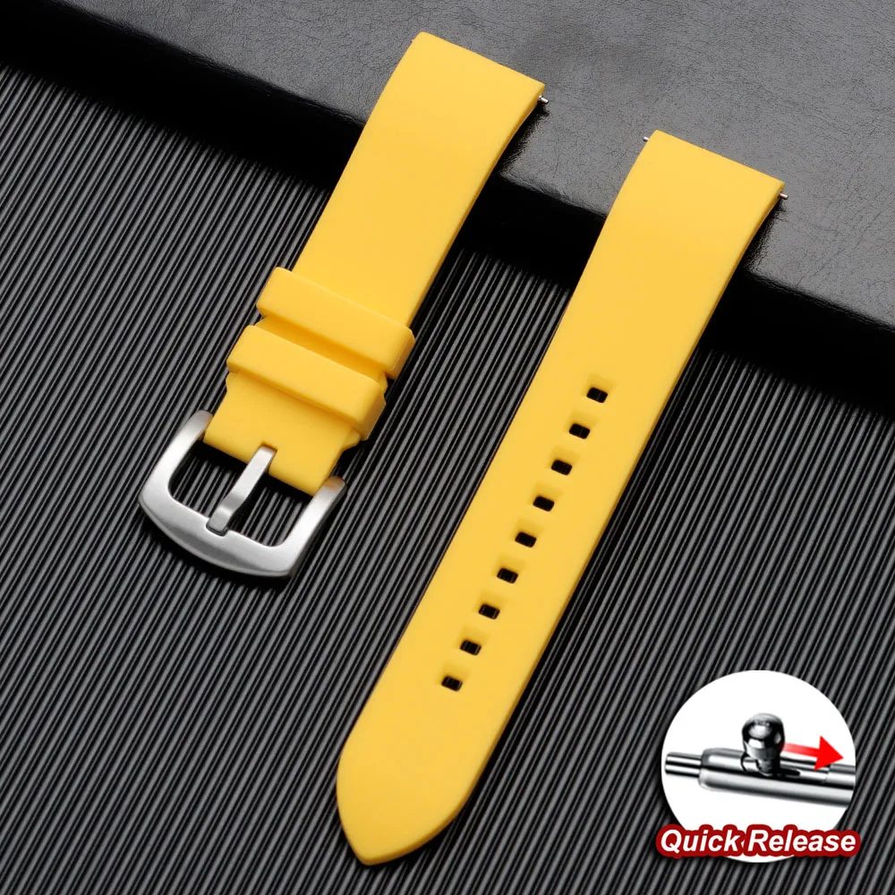Quick Release Sports Waterproof Silicone Watchband - Universal Wristband in Multiple Sizes
