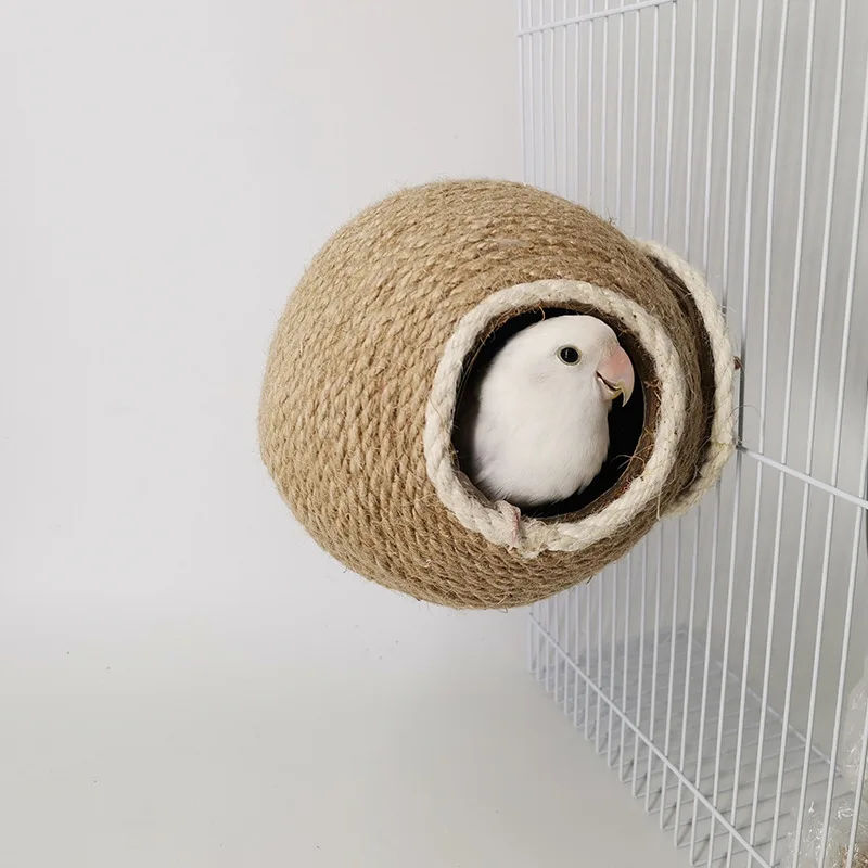 Coconut Shell Bird Nest Pet Supplies Parrot Nest Tiger Skin Peony Parrot Nest Bird Cage Accessories All Natural For 