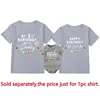 My 1st Birthday As a Daddy Family Matching Shirts Cotton Dad Mom Tshirts Baby Rompers Funny Daddy's Birthday Party Gifts Outfits 4