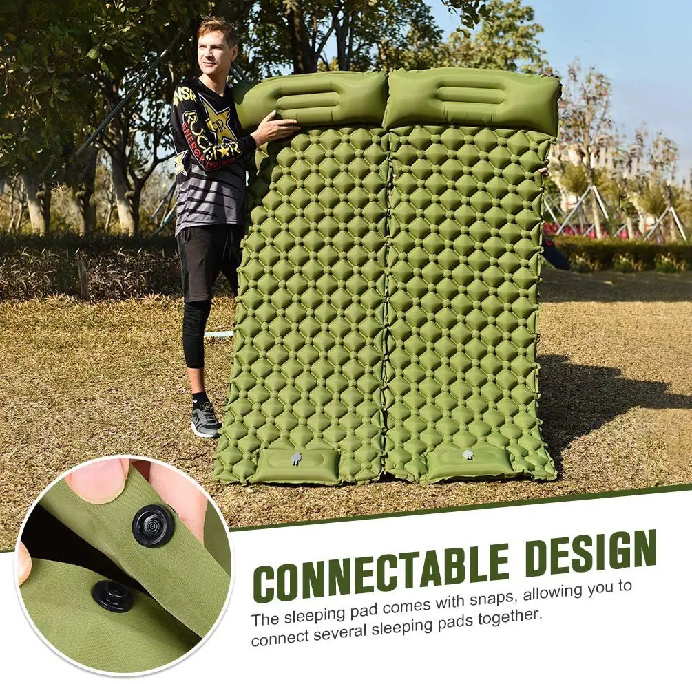 Outdoor Camping Sleeping Pad Folding Sleep Mat Beach Inflat Mattress