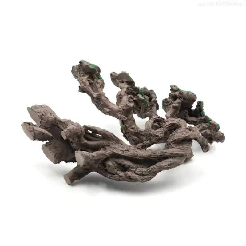 Aquariums Resin Deadwood Fishtanks Ornament Shrimp Hideouts House Landscape Tree Fishtanks Underwater Safe Decors F0T6