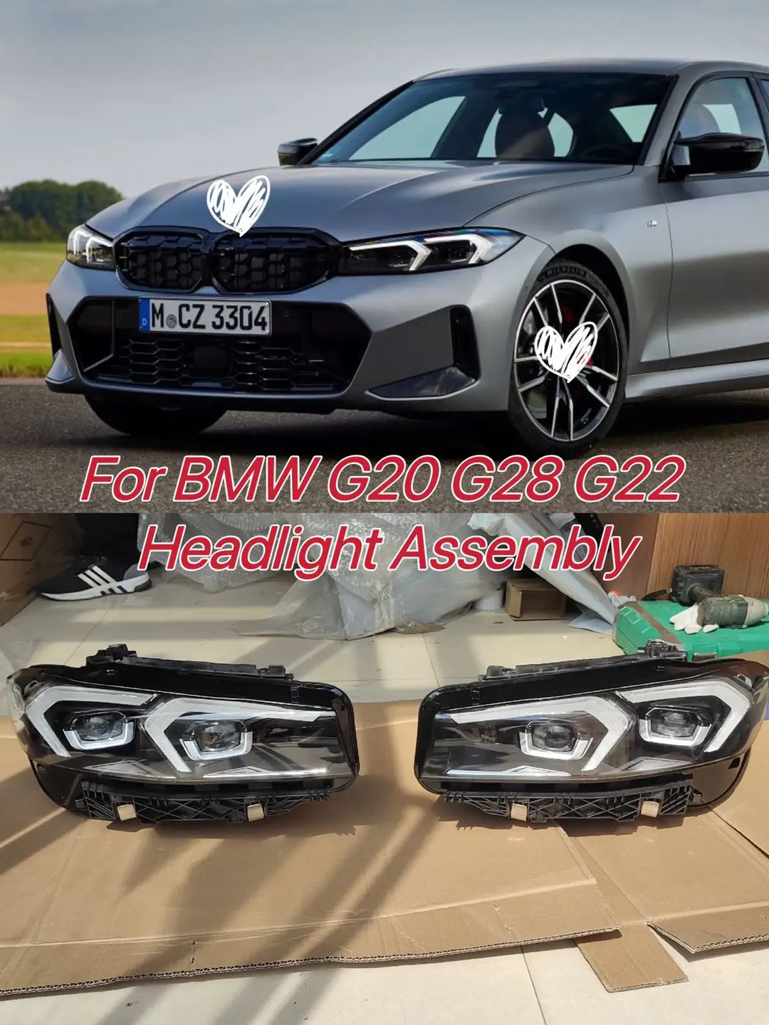 

For BMW G20 G28 LCI Headlight Assembly 2018-2022