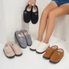 House Shoes for Men Suede Leather Slippers Non-Slip Slip-on Shoes Comfy Warm Plush Indoor/Outdoor for Diabetic Swollen Feet 4