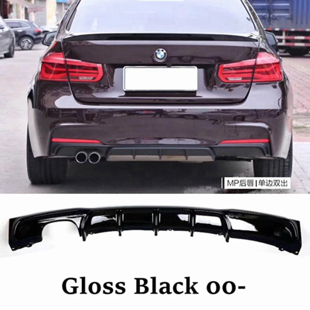 Per Bmw Serie 3 F30 F31 F35 2012-2019 Gloss Black Spoiler M Performance Paraurti Posteriore Lip Diffusore M Sport M3 Diffusore