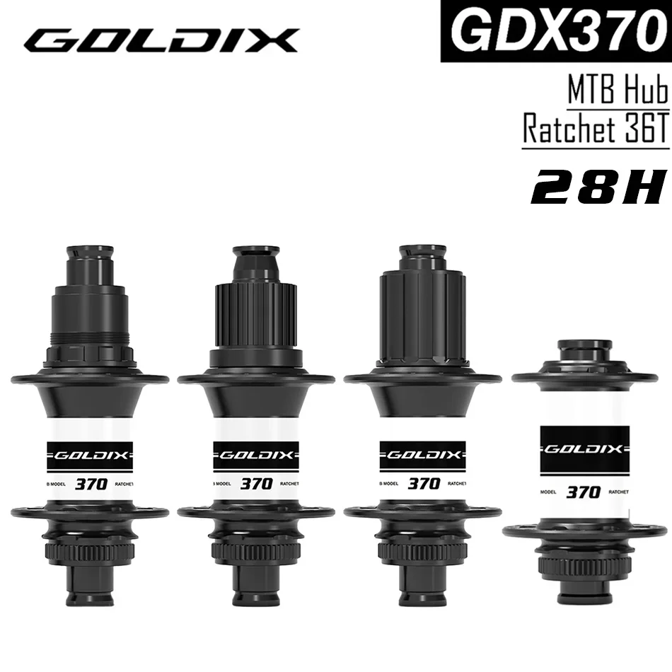 GOLDIX M370 자전거 허브 밀폐형 베어링 센터 잠금 디스크 브레이크 J-Bend 28 홀 래칫 36T 부스트 MTB 허브 Shimano HG MS XD