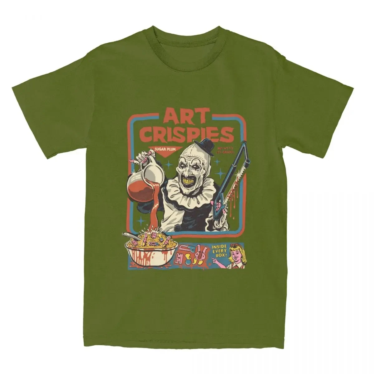 Art Crispies Terrifier Clown Shirt Apparel Men Women's Pure Cotton Fashion Retro Horror Tee Shirt Clothes Graphic Printing 71724 t shirts