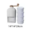 Mini Hand Crank Ice Crusher Snow Cone Machine with Ice Cube Tray Portable Ice Snow  for Kitchen, Bars, Restaurants 6