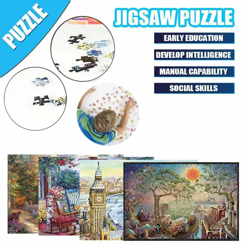 4 Pieces Adults Puzzles 1000 Piece Large Puzzle Game Interesting Toys Gift 60900
