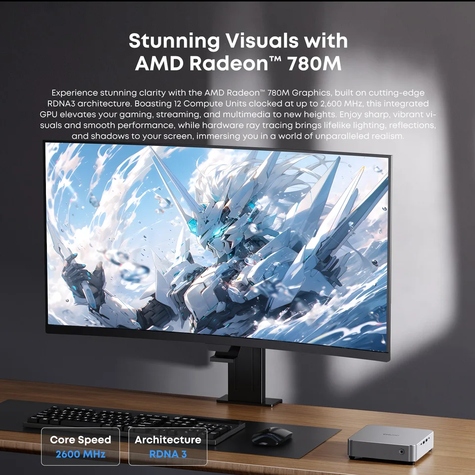 CHUWI AuBox Mini PC AMD Ryzen 7 8745HS 16GB DDR5 512GB SSD Windows