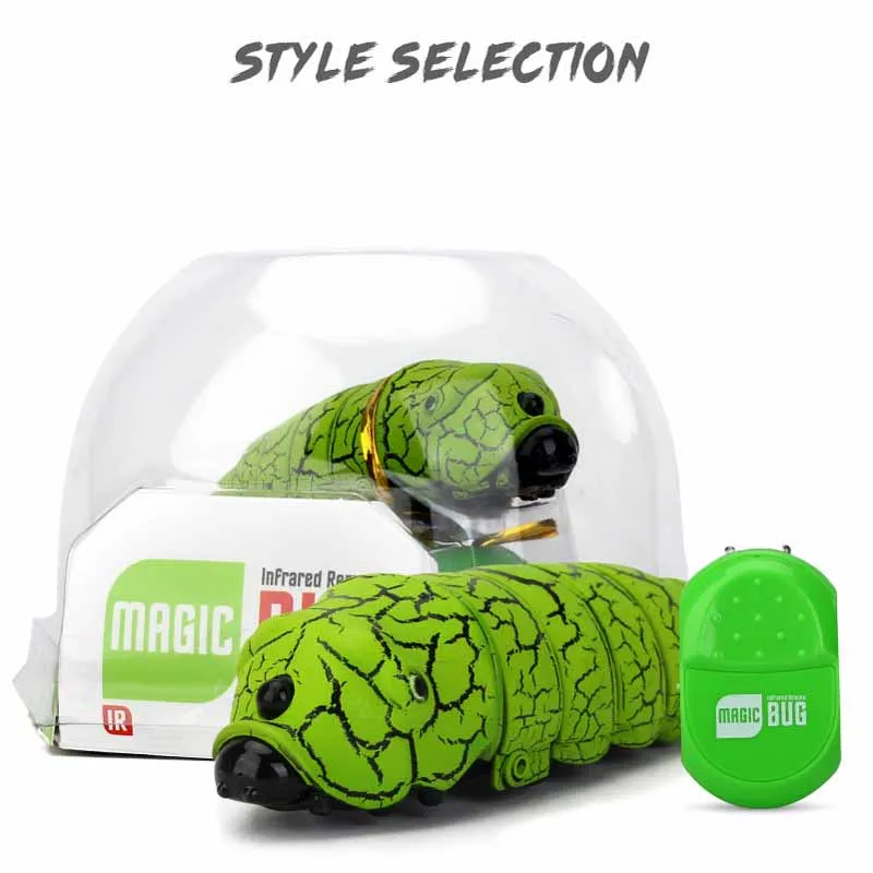 Novelty Funny Remote Control Colorful Bugs Toy Creative Halloween Prank Scare Infrared Sensor Insect Caterpillar Electric Toys