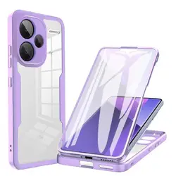 Ultimate 360° Shockproof Phone Cover with Full Protection for Redmi Note14 Pro 5G (Purple)