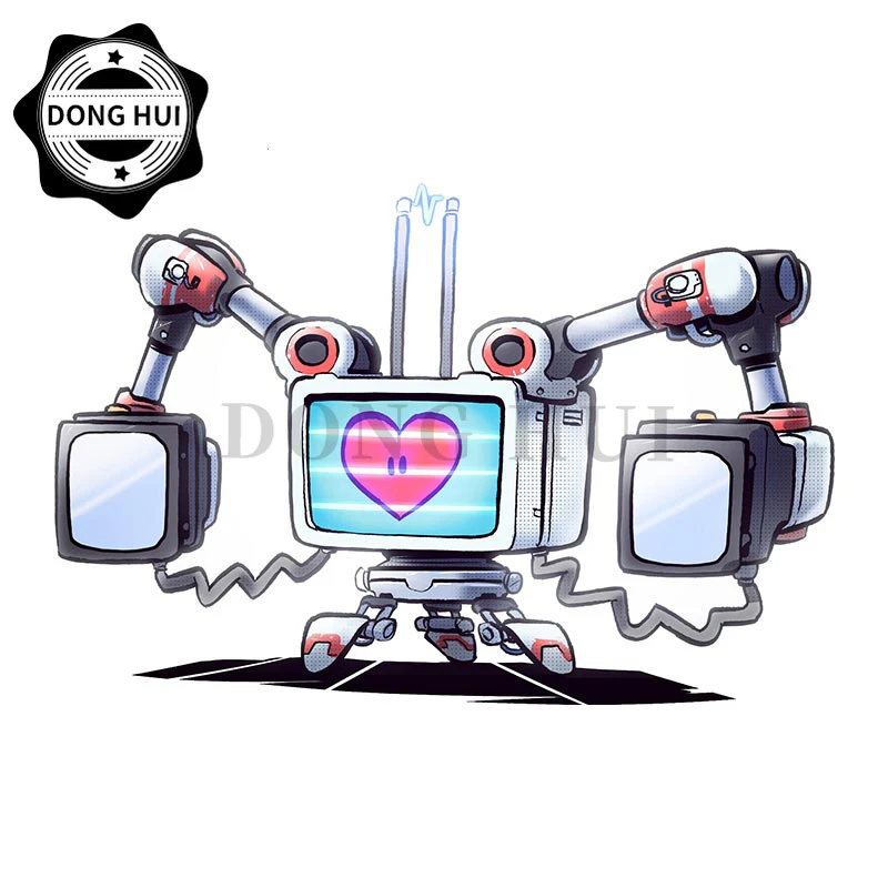 

Funny Medical Robot Cartoon Heart Bot Car Sticker Mug Guitar Laptop Camper Motocross Skateboard Phone Suitcase Decal