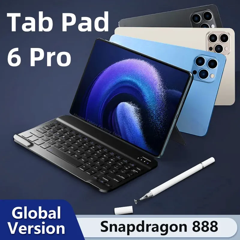 

2023 Original Global Version Pad 6 Pro Snapdragon 888 Tablet PC Android 13 RAM 16GB+ROM 1TB 10000mAh 5G HD 4K Screen WIFI Mi Tab