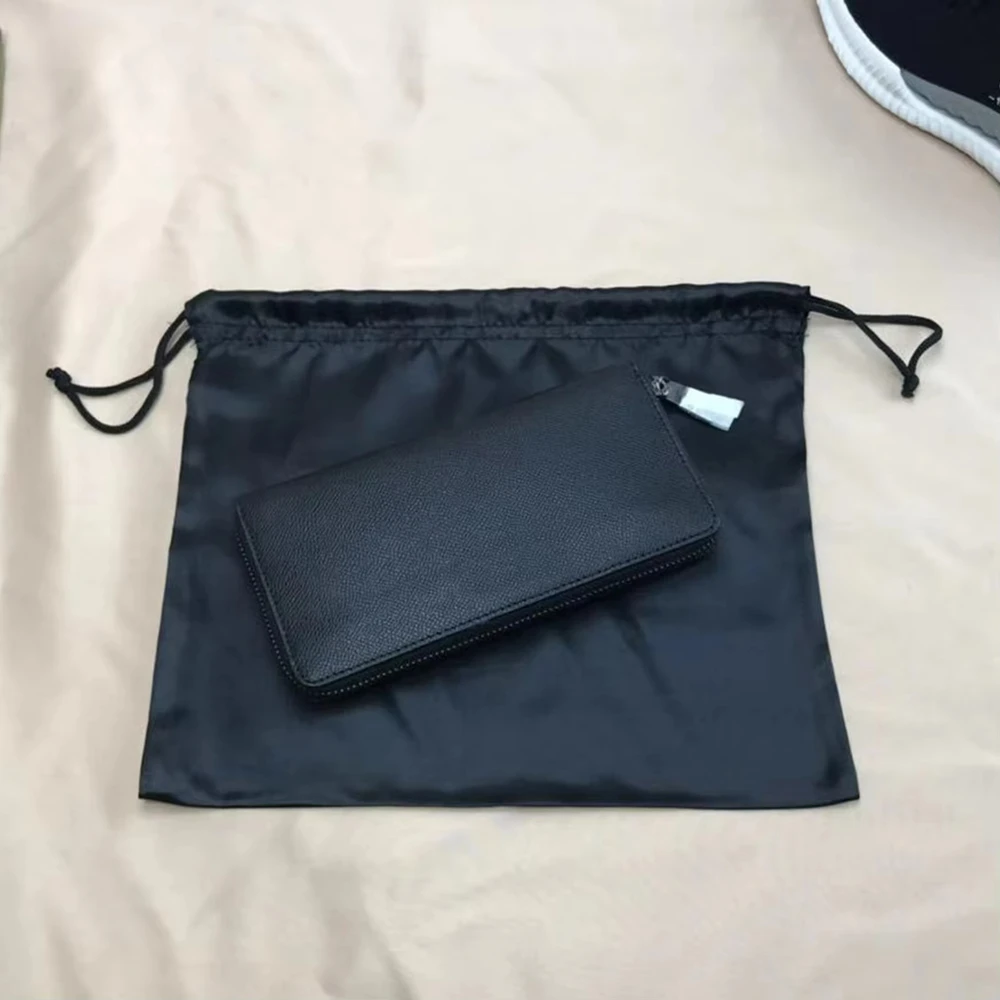 S/M/L/XL/XXL Schwarzes Seidenmaterial Kordelzug Aufbewahrungstasche Schuhe Handtasche Perückenstaub Kordelzug Verpackungsbeutel Kann aufgedruckt werden Logo – Detail 6