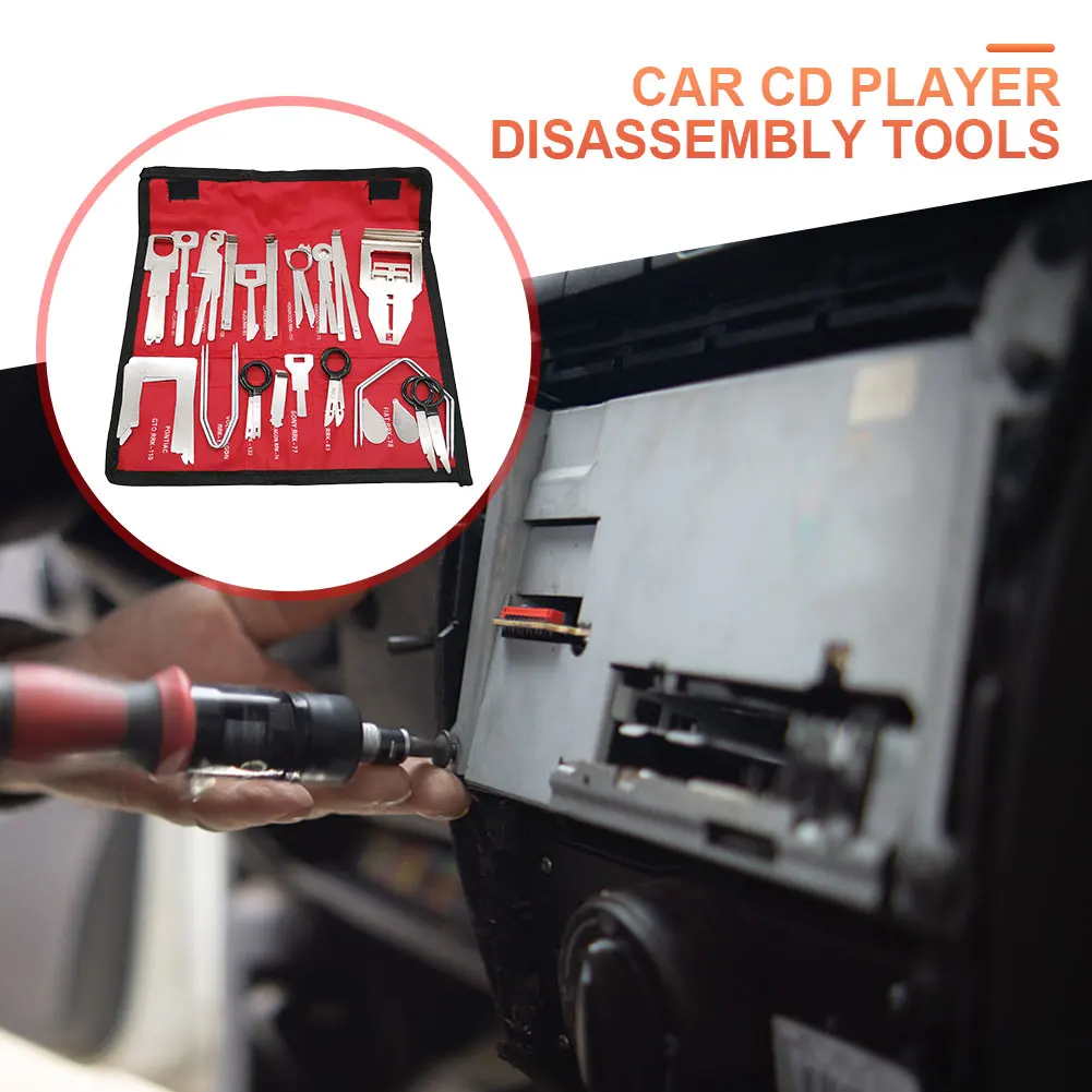 자동차 CD 플레이어 분해 도구, 금속 스테레오 CD 수리 수공구 세트, CD 플레이어 리무버 설치, 자동차 오디오 수리 도구