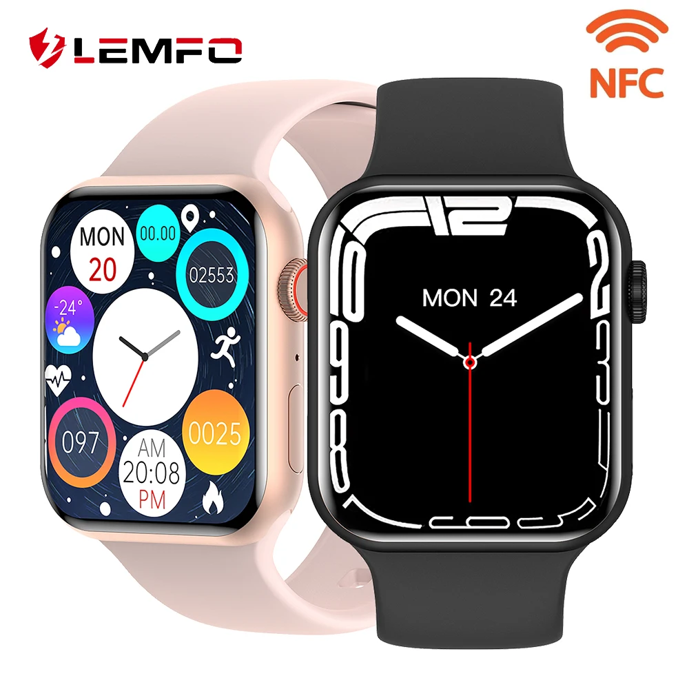 Смарт часы LEMFO Серия 7 Pro мужские NFC смарт женские Bluetooth Вызов IP68 Водонепроницаемые