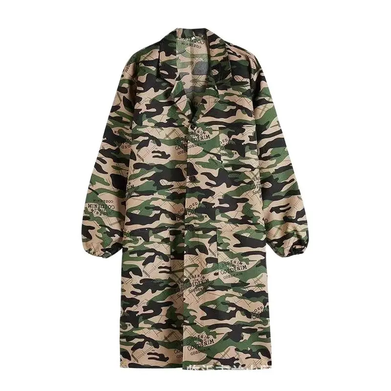 

Men's Camouflage Long Dustcoat Work Wear Labour Dustproof Clothing