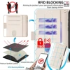 Magnetic buckle Leather Case for Huawei P60 / P 60 Pro Wallet RFID BLOCKING Flip Cover female Simple Capa Fundas Coque 6