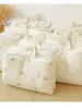 Newborn baby embroidered cotton breathable napping pad folding portable mattress 1