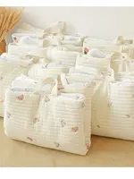 Newborn baby embroidered cotton breathable napping pad folding portable mattress 1