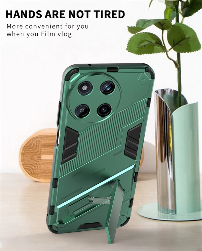 حافظة هاتف مدرعة مغناطيسية لهاتف Oppo ، Realme 11 ، 4G ، حامل مضاد للصدمات ، غطاء خلفي ، حامل مغناطيسي للسيارة ، Realme 11