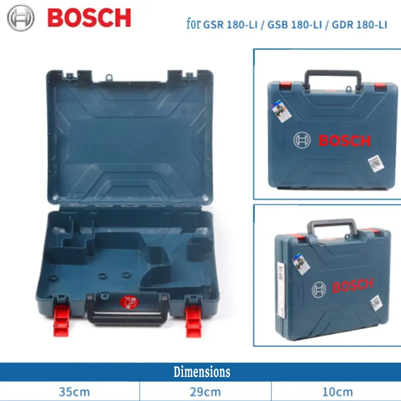 

Bosch Medium Tool Box Multifunctional Hardware Storage Box 35x29x10cm Plastic Suitcase for 18VGSR/GSB/180Li Electric Drill