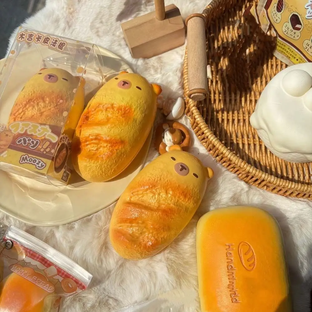 Hand Relaxing Squishy Capybara Toy Fidgets Toys Soft Rebound Bread Squeeze Toy Simulated Sticky Cake Squishy Toy Children Adult