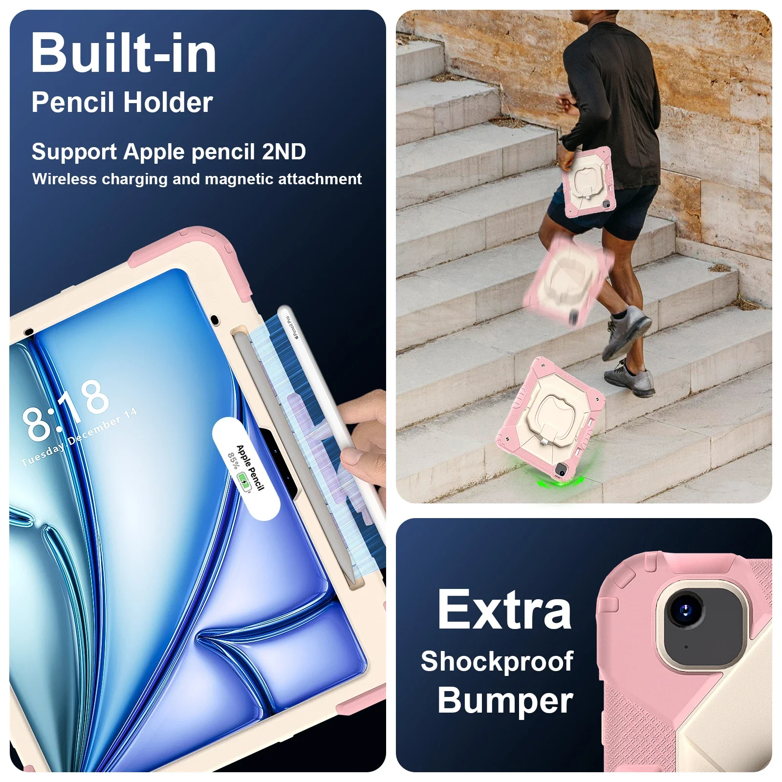 Durable Shockproof Kids Tablet Stand Case
