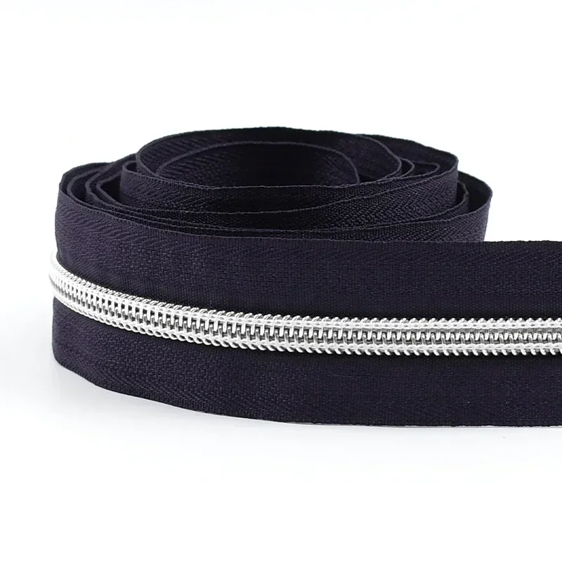 Nylon Zippers Silver Teeth Roll for Sewing and DIY Tailoring Accessories