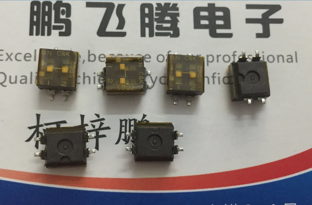 

1 шт. оригинальный American SD02H0SKR переключатель кода набора 2-битный патч 2,54 шаг плоский циферблат код 2P циферблат