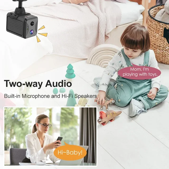 LS VISION 5MP 4G Sim Mini Camera Wifi 3800mAh Battery CCTV Security Camera Intercom PIR Detection Surveillance IP Camera Ubox 5