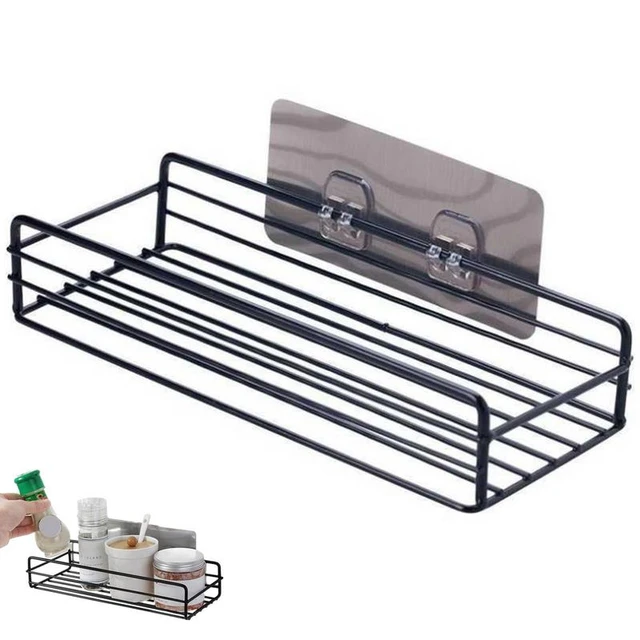 Floating Shelves For Wall Shower Caddy Kitchen Spice Rack Wall Mounted RV  Shampoo Organization Storage Accessories Small - AliExpress