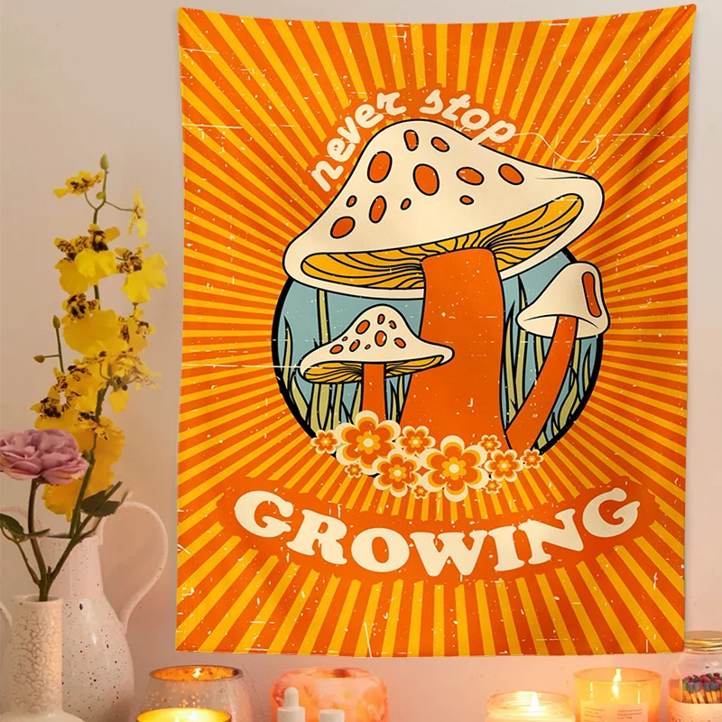 

Mushroom Tapestry Bohemian Things To Decorate The Room Tapestries LivingRoom Decoration Wall Cloth Tapestries Tapeçaria