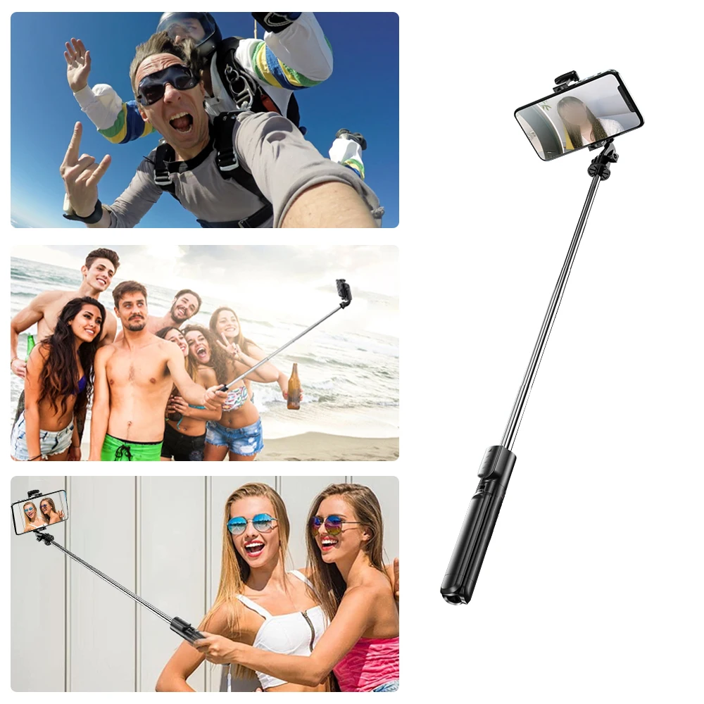 휴대 전화 미니 셀카봉 삼각대, 셀카봉 제어 무선 리모컨, 핸드헬드 360 도 회전 모바일