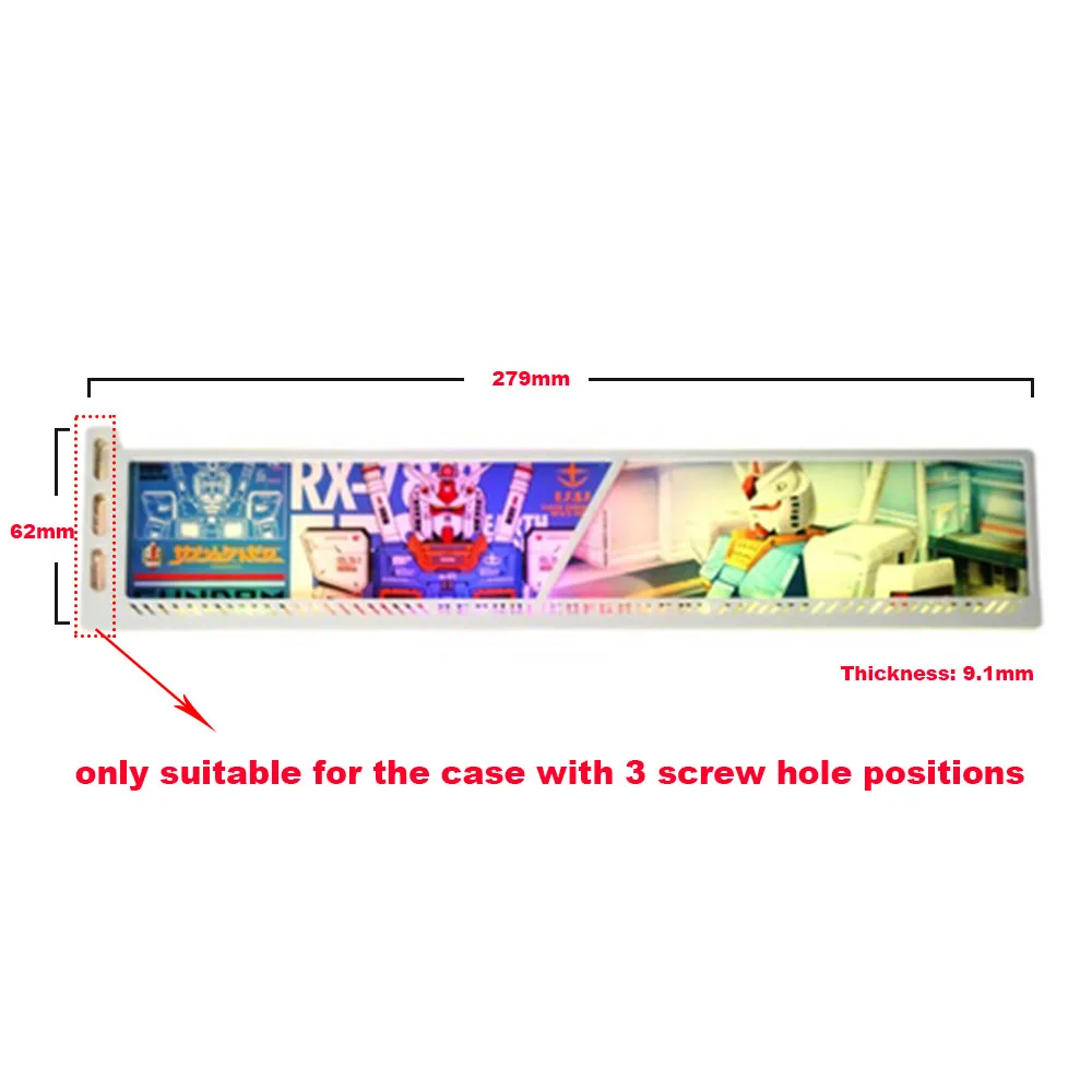 Personalizado Argb Graphics Card Bracket Anime Gpu Holderpc Gaming Cabinet Decorativo 4070 Vga Suporte Aura Sync Rtx3090 4090 4080 - Imagem 6