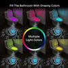 Toilet Night Lights,LED Projection Lamp,Motion Activated Light,10 Colors Waterproof Illuminate Nightlight for Bathroom Decor 6