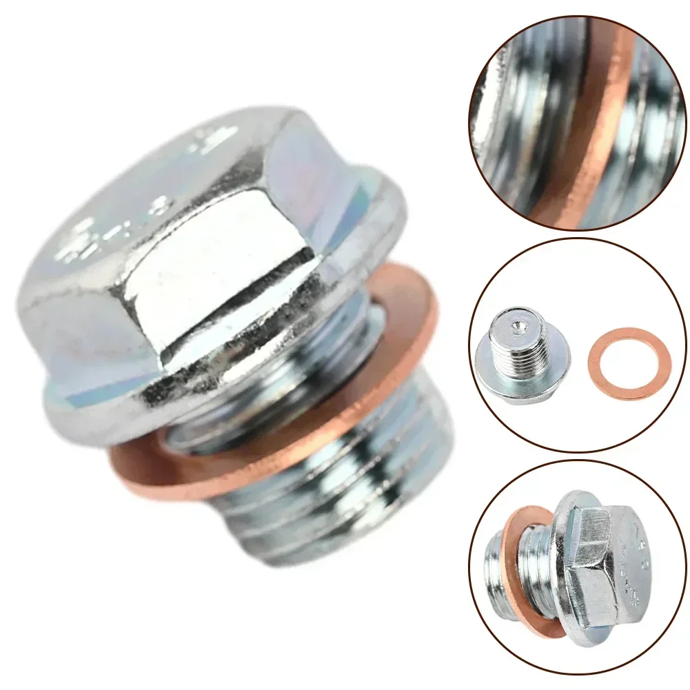 HYUNDAI KIA Crankshaft oil seal Car ENGINE OIL DRAIN PLUG & WASHER 2151223001 2151323001 Oil Pan Screw Engine Parts