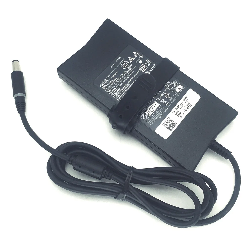 Dell FA90PE1-00 FA90PM111 TK3DM PA-10 제품군 충전기 전원 공급 장치 4.62A 19.5V용 오리지널 PA3E 슬림 노트북 AC 어댑터