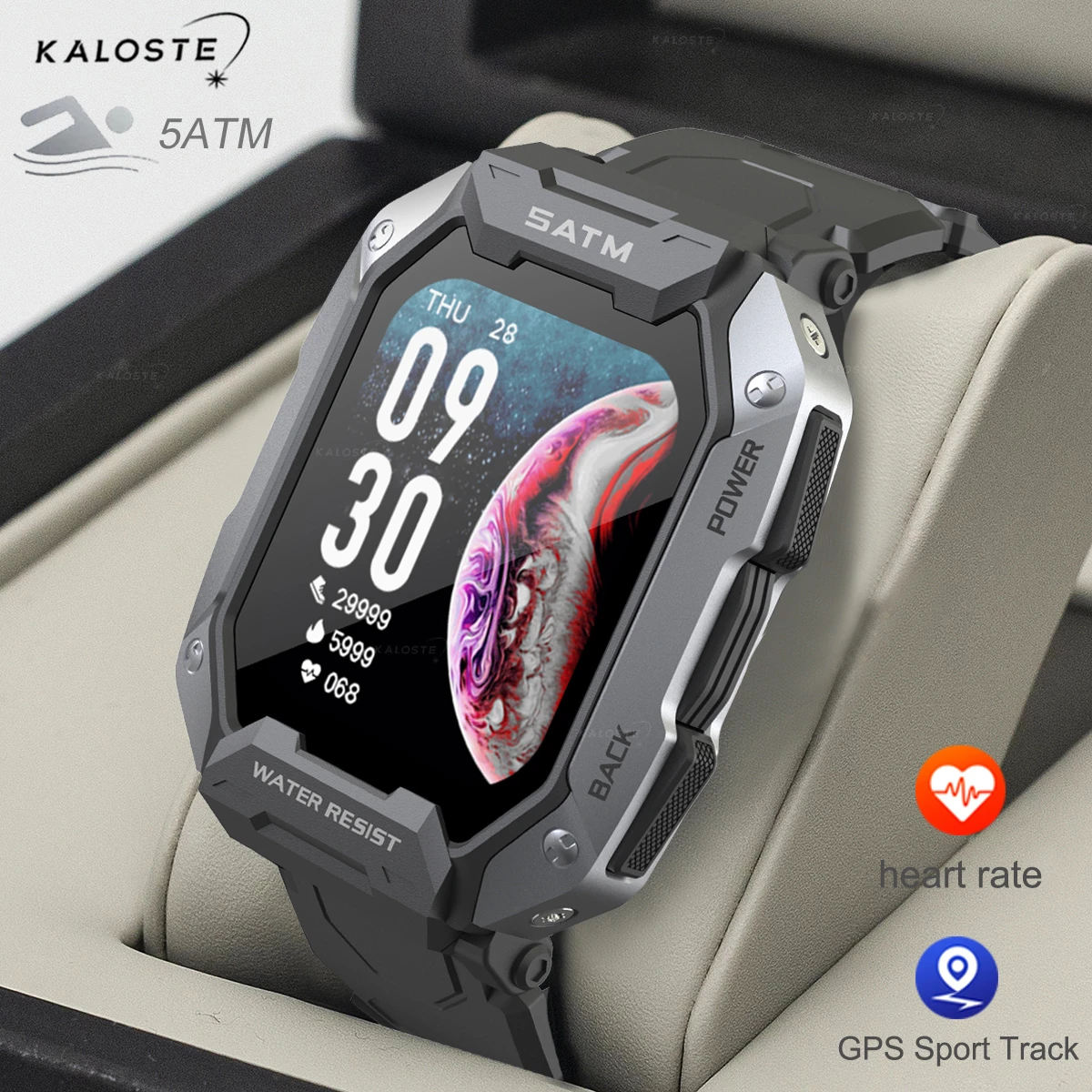 Smart Watch 2022 New Outdoor 380mAh Sports Smart Watches Heart Rate Blood Pressure 5ATM Waterproof Bluetooth Smartwatch For Mens