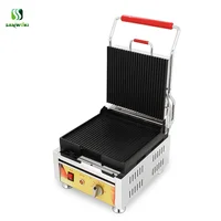 Barbecue Griddle Smokeless Sandwich Machine Single Plates Panini Press Machine  Electric Panini Steak Meat Maker Machine 1